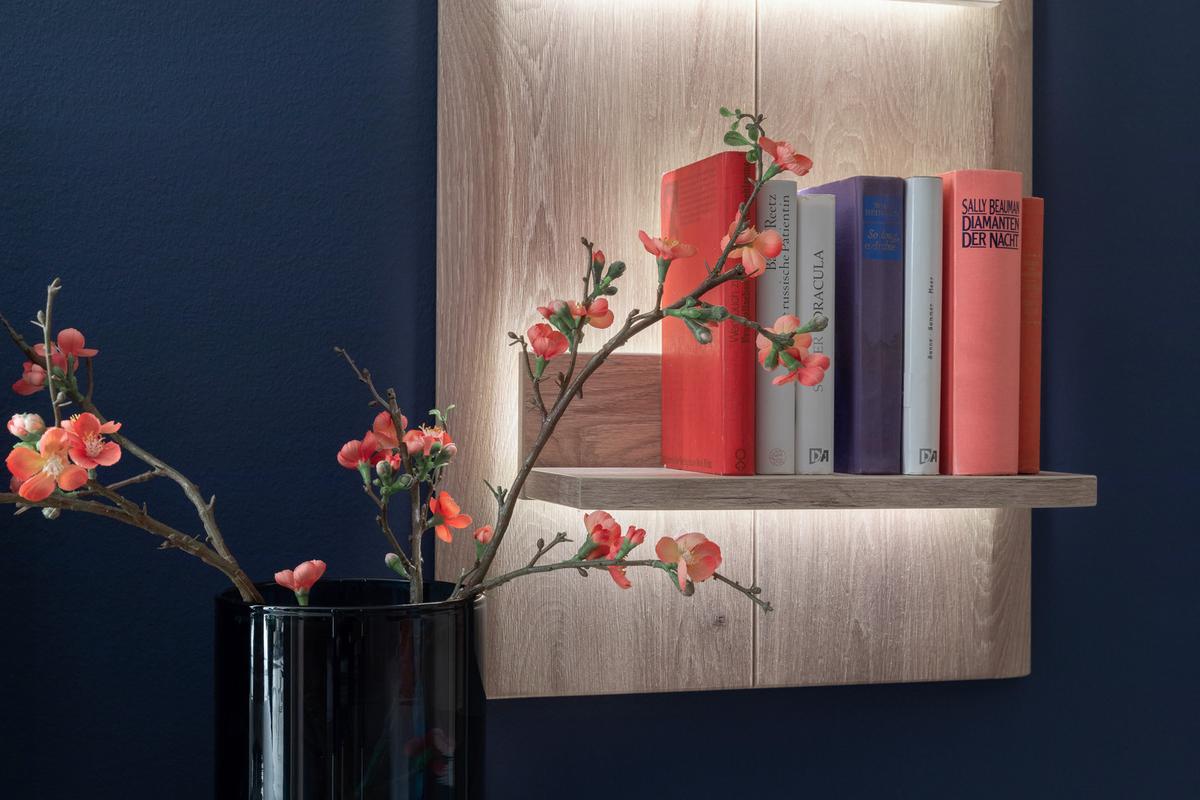 Wandregal Prato Eichefarben B: 50 Cm - Eichefarben, Design, Holzwerkstoff (50/96/21cm) - MID.YOU