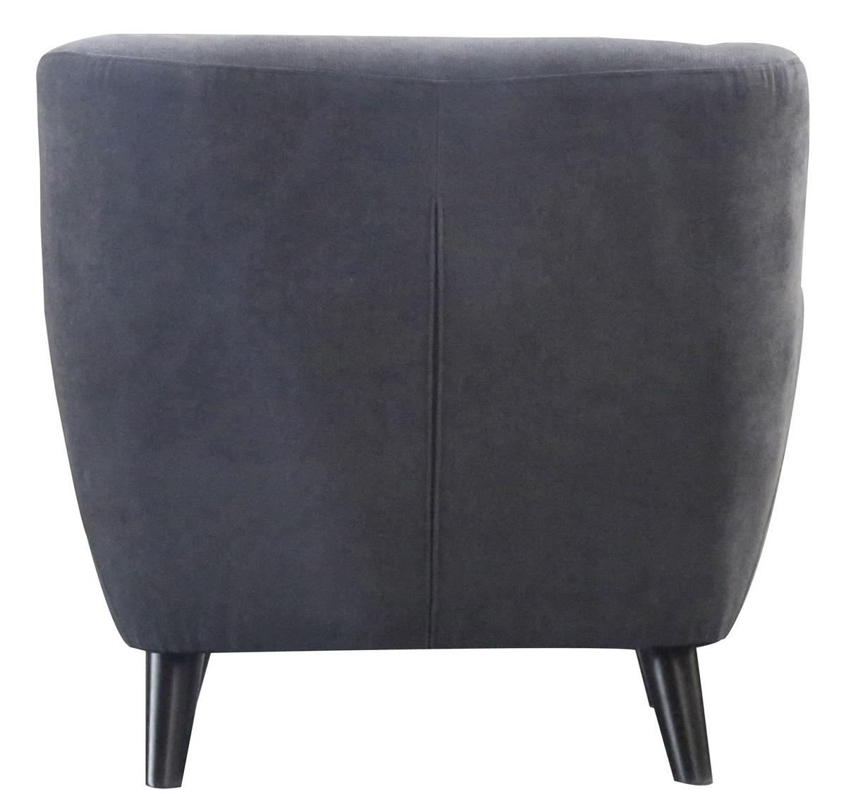 Polstersessel Mit Armlehnen Monaco Webstoff Dunkelgrau - Dunkelgrau/Schwarz, MODERN, Textil (87/82/85cm) - Luca Bessoni