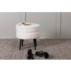 Hocker Pot - Schwarz/Weiß, Design, Textil/Metall (40/40/40cm) - Livetastic