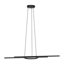 Led-hängeleuchte Zillerio-z H: 110 Cm 2-Flammig - Schwarz/Weiß, Design, Kunststoff/Metall (116/30/110cm) - Eglo