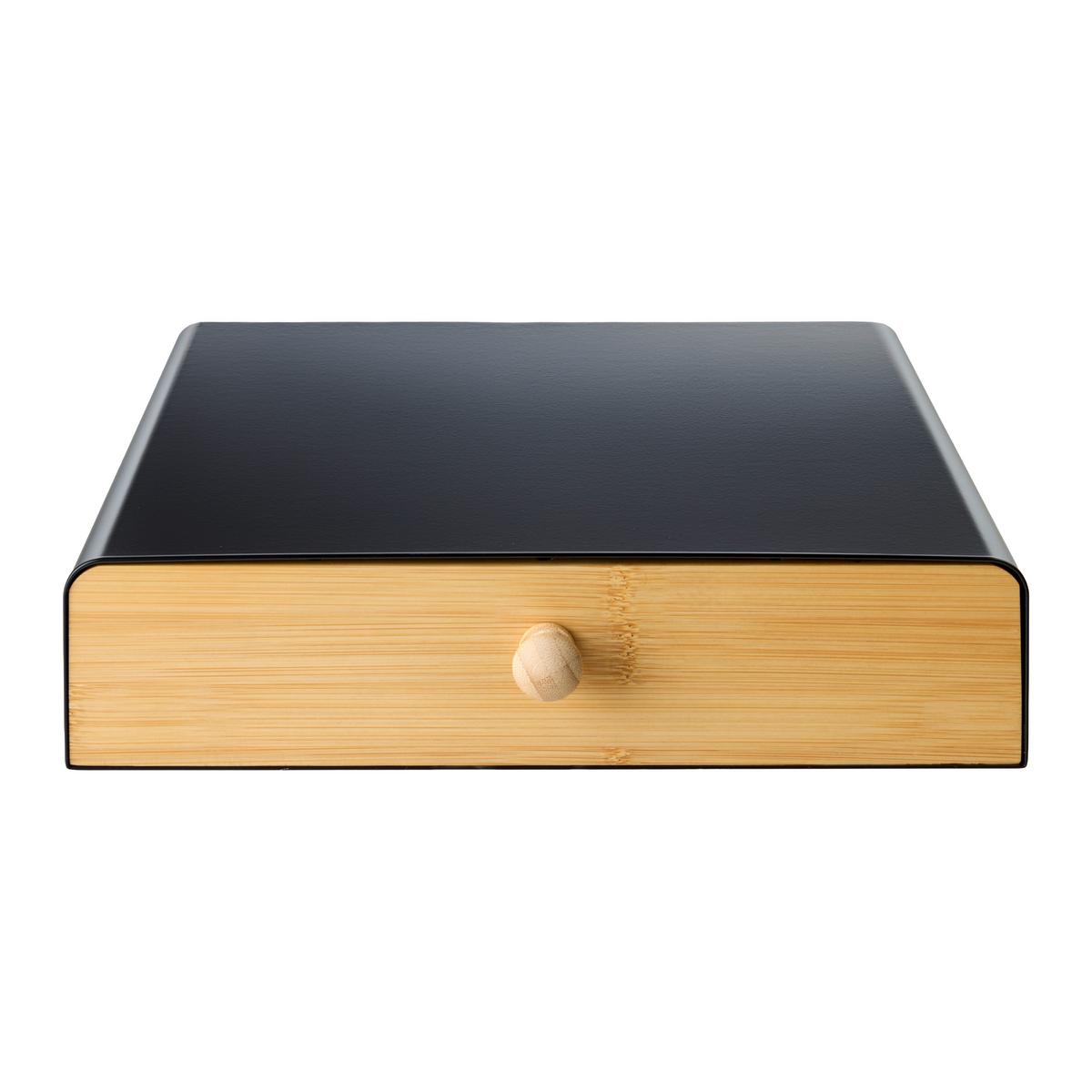 Organizér na kávu GEORGE - čierna/prírodná farba, Konventionell, kov/prírodné materiály (33/31/7,5cm) - Mömax