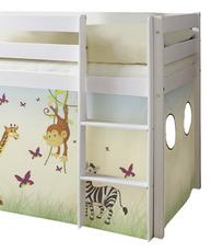 Spielbett in Weiß mit Vorhang online kaufen Spielbett in Weiß mit Vorhang online kaufen