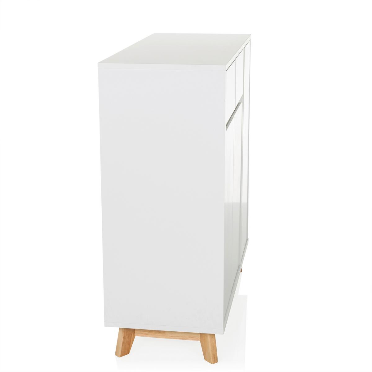 Kommode Estha Weiß B: 80 cm - Weiß, MODERN, Holzwerkstoff (80/85/34cm) - MID.YOU