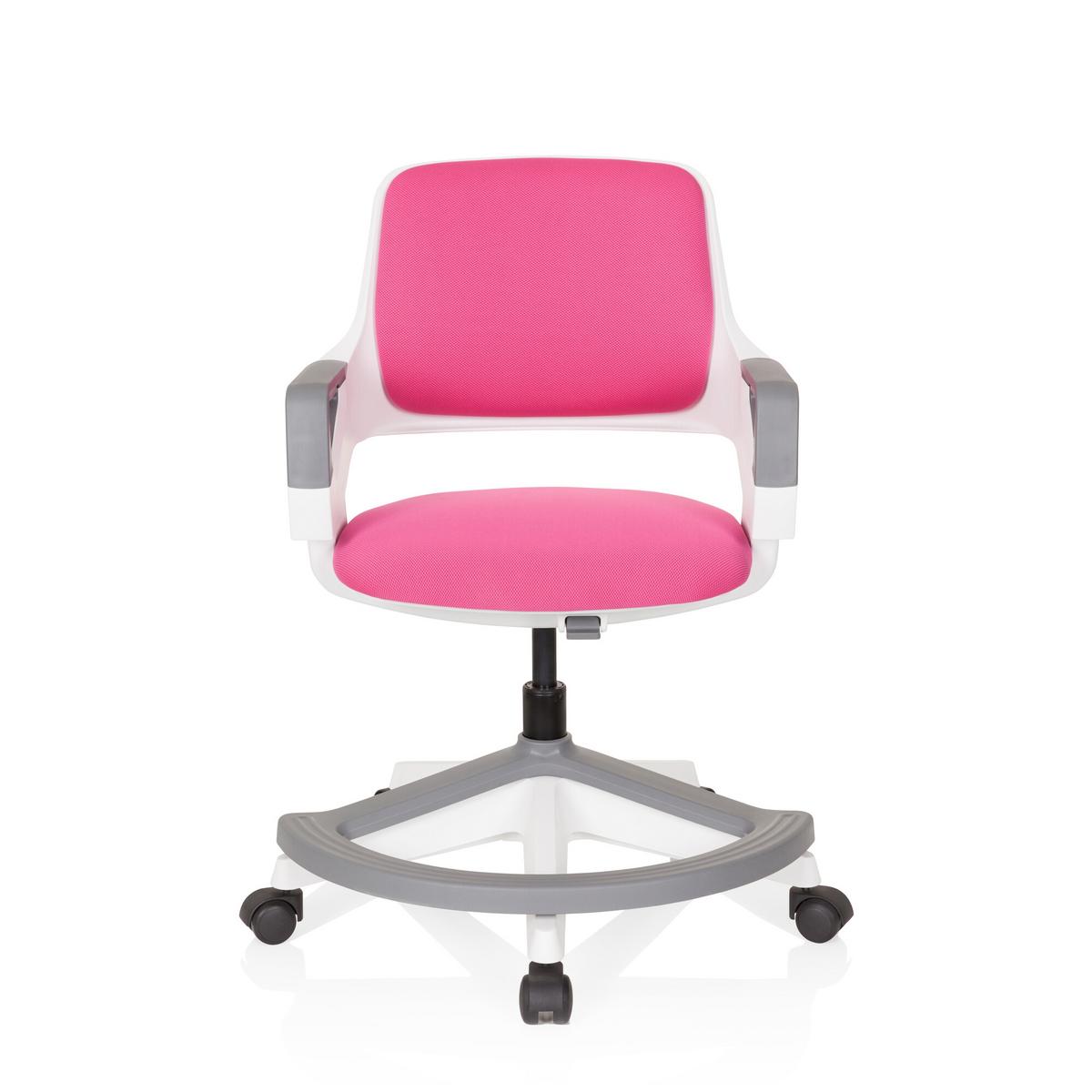 Jugenddrehstuhl Kid Flex Mit Armstützen Pink Bis 70 Kg - Pink/Weiß, Basics, Kunststoff (53/80-93/60cm) - MID.YOU
