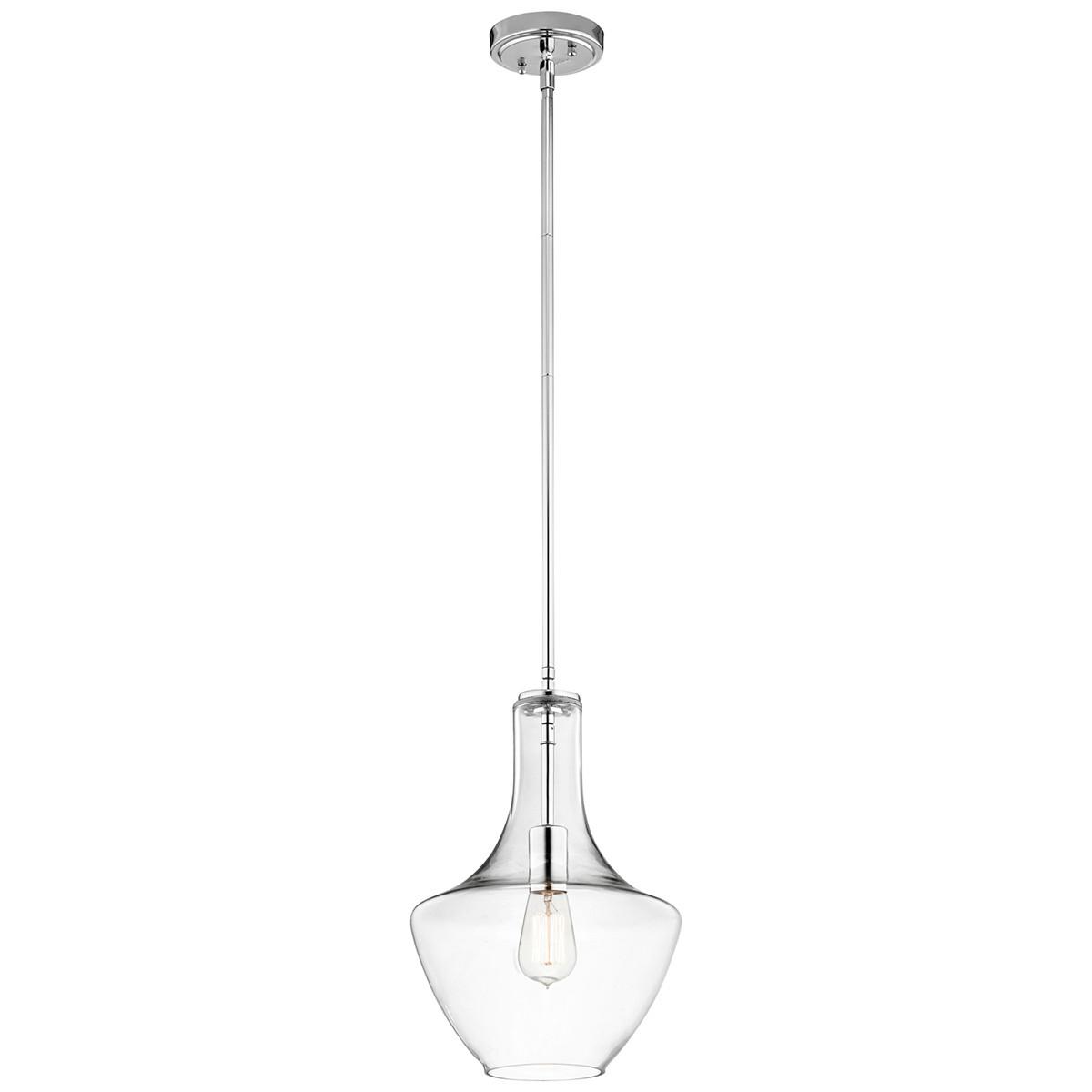Hängeleuchte Kl-Everly-P-S-Ch - Chromfarben, Design, Glas/Metall (26.8/61.5cm) - Elstead Lighting