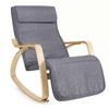 Relaxačné kreslo s vankúšom sivé - sivá/farba brezy, Basics, drevo/textil (121,5/84/67cm) - Boxxx