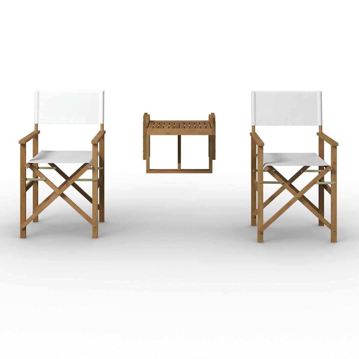 SADA NA BALKON STELLA - bílá/barvy akácie, Moderní, dřevo/textil (49,5/90/51cm) - Bessagi Garden