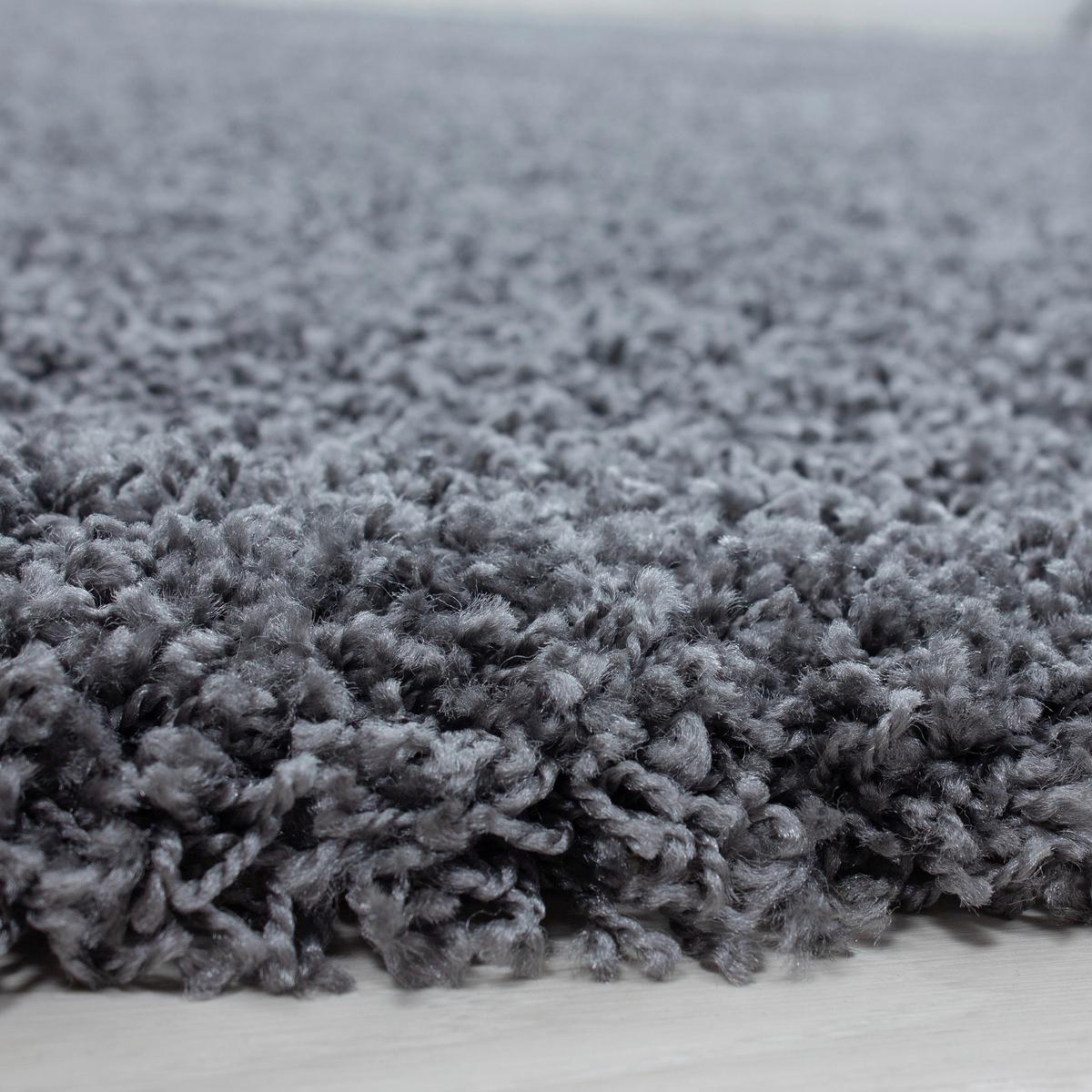 Hochflor Teppich Grau Dream 60x110 cm - Grau, KONVENTIONELL, Textil (60/110cm) - Novel