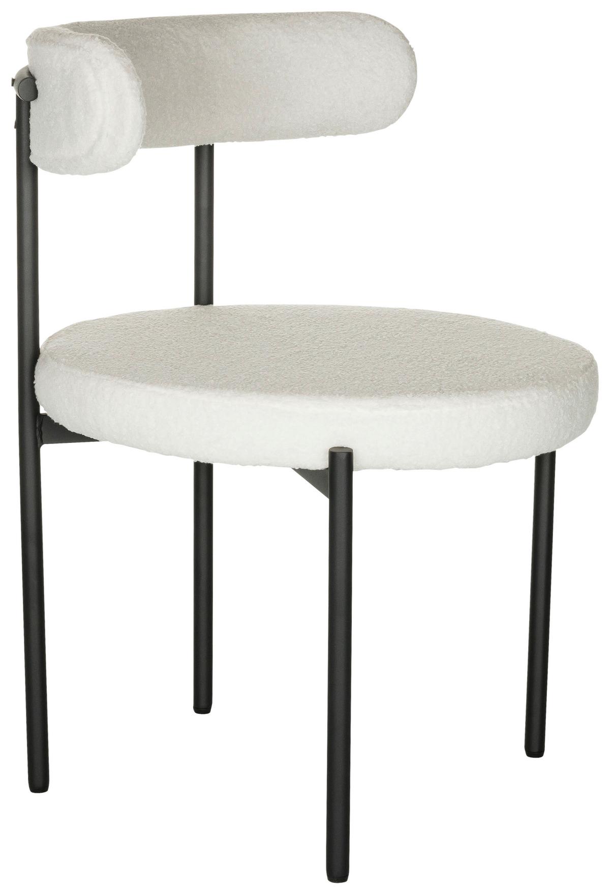 Stuhl Tedio - Schwarz/Weiß, Basics, Textil/Metall (55/78/56cm) - MID.YOU