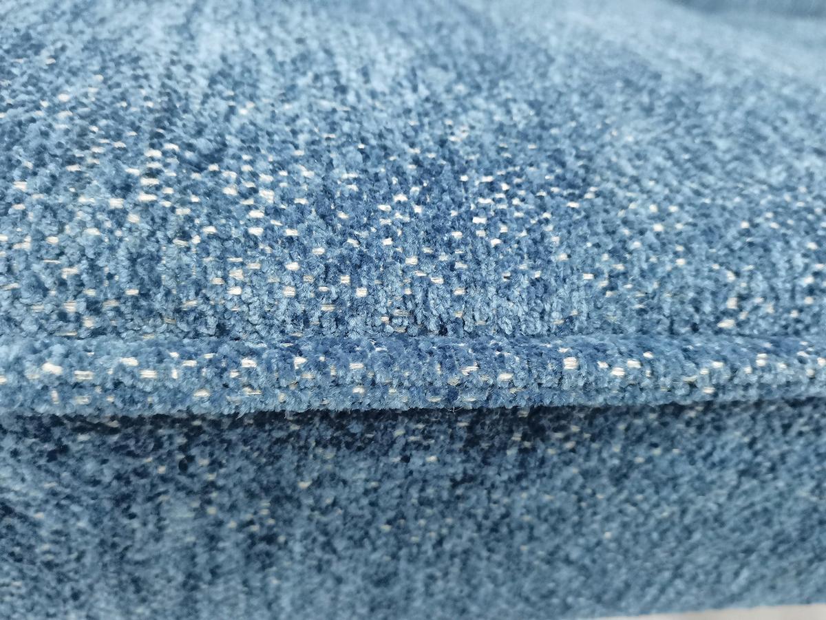 Eckbank Cory - Blau/Schwarz, MODERN, Textil/Metall (154/194cm) - MID.YOU