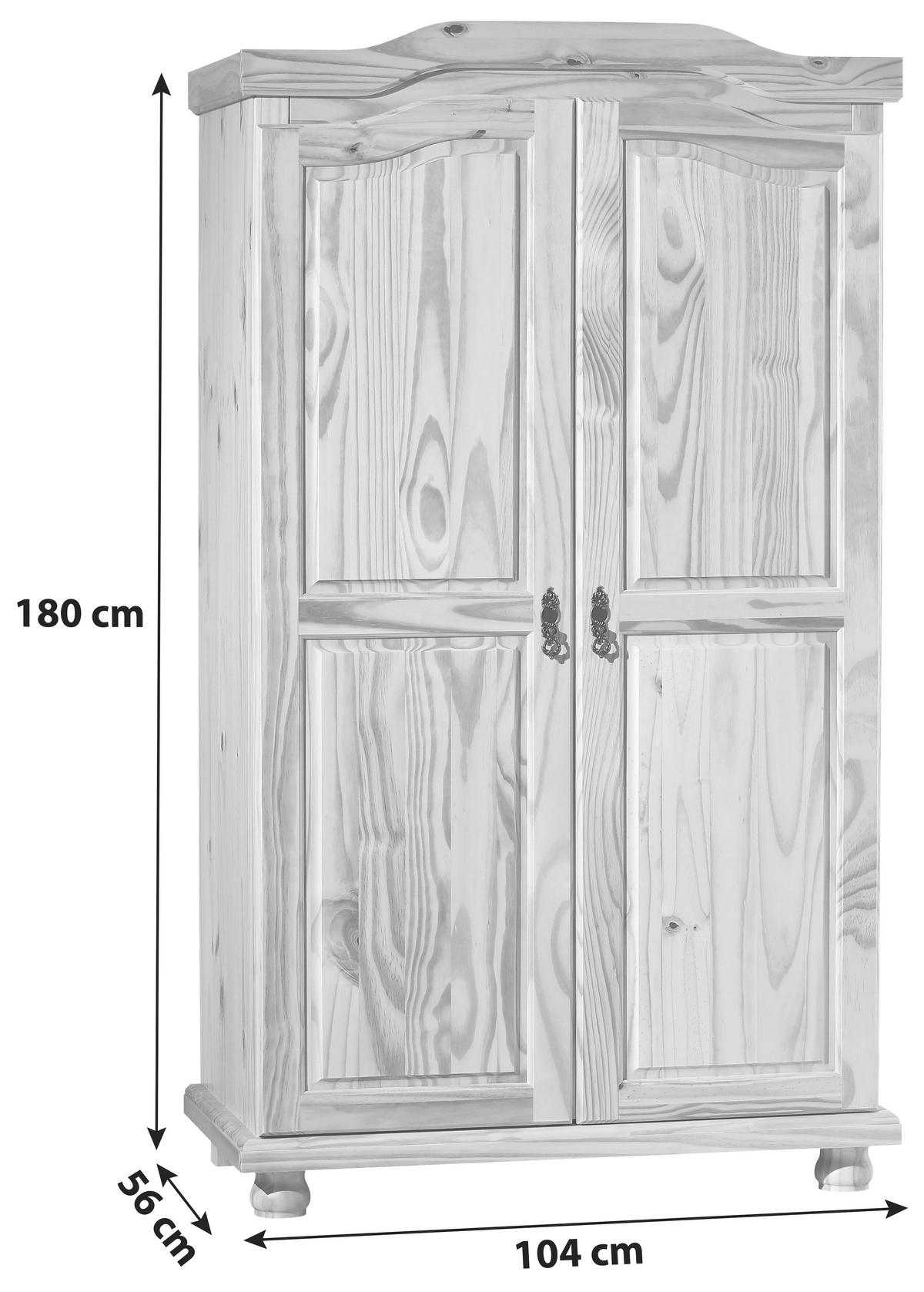Šatníková skriňa GENF šírka 104cm - farba duba/farba borovice, Lifestyle (104/180/56cm) - MID.YOU