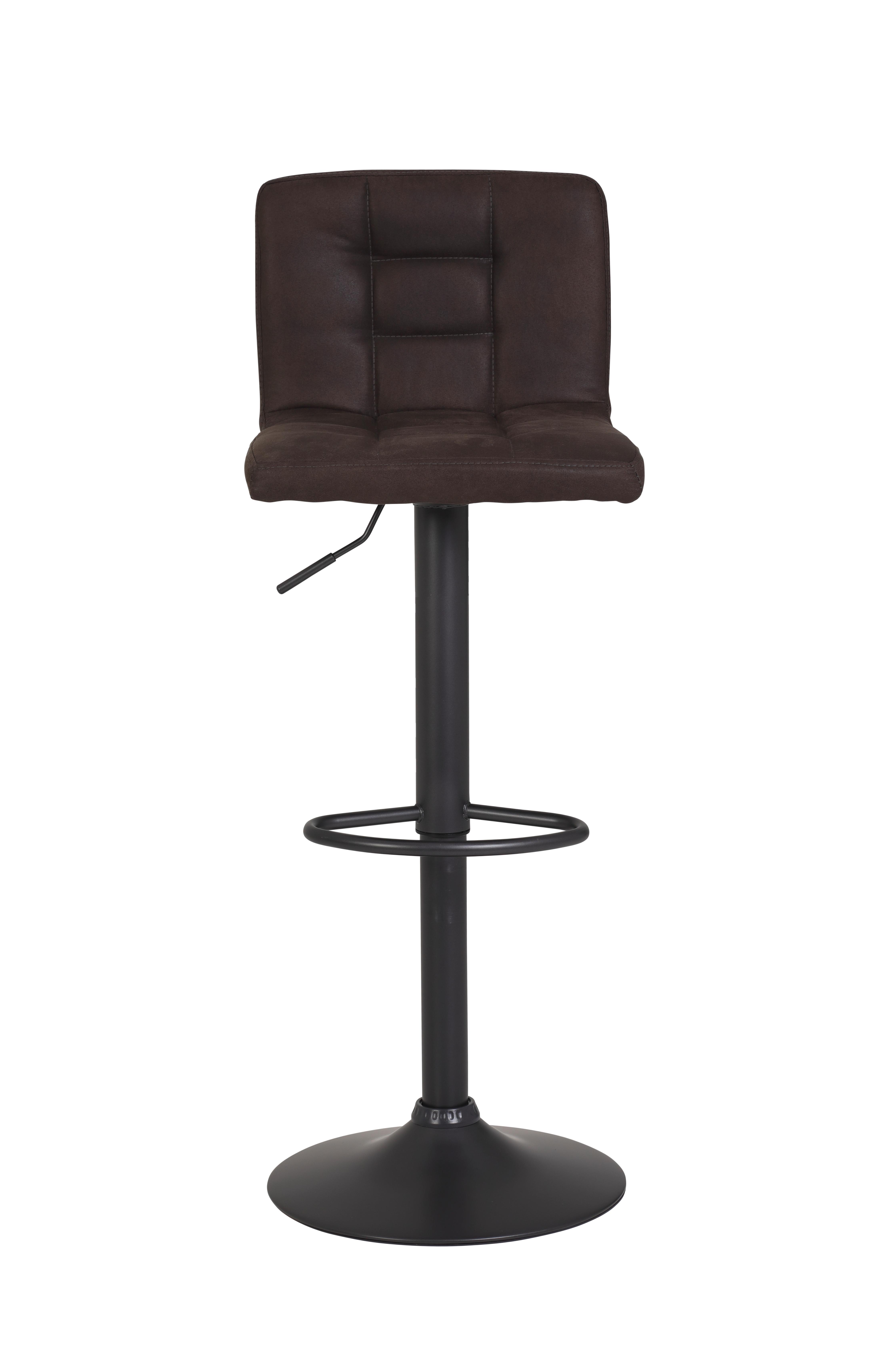 Barhocker-Set höhenverstellbar + Lehne Amanda I Schlammfarben - Schlammfarben/Dunkelgrau, MODERN, Textil/Metall (40/85/48cm) - MID.YOU