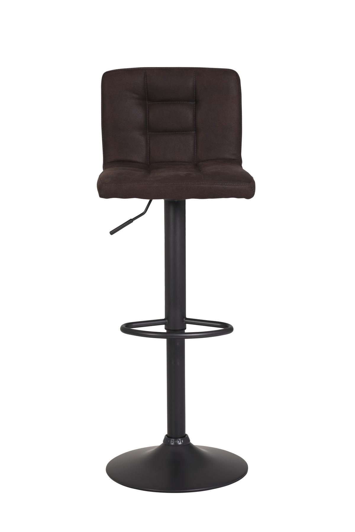 Barhocker-Set höhenverstellbar + Lehne Amanda I Schlammfarben - Schlammfarben/Dunkelgrau, MODERN, Textil/Metall (40/85/48cm) - MID.YOU