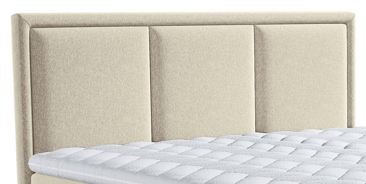 Boxspringbett Swing Webstoff Beige 180x200 cm - Beige, Design, Textil (180/200cm) - MID.YOU
