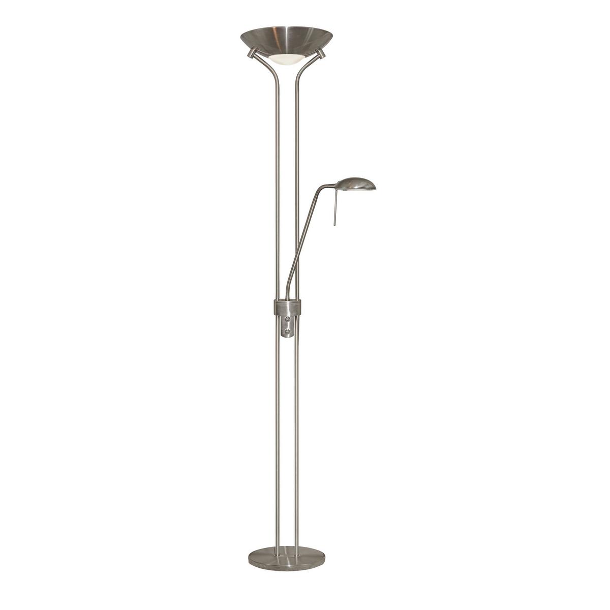 Led-deckenfluter Eu4329ss - Silberfarben, Basics, Glas/Metall (25.4/180cm)