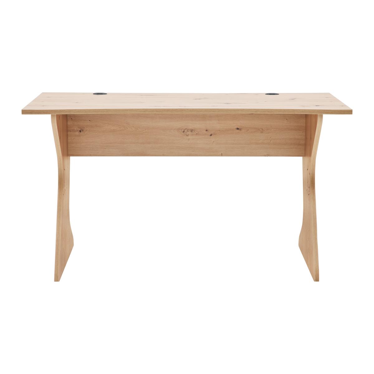 Písací stôl UTAPAU - dub artisan, Modern, kompozitné drevo (140/76,2/65cm) - Mömax