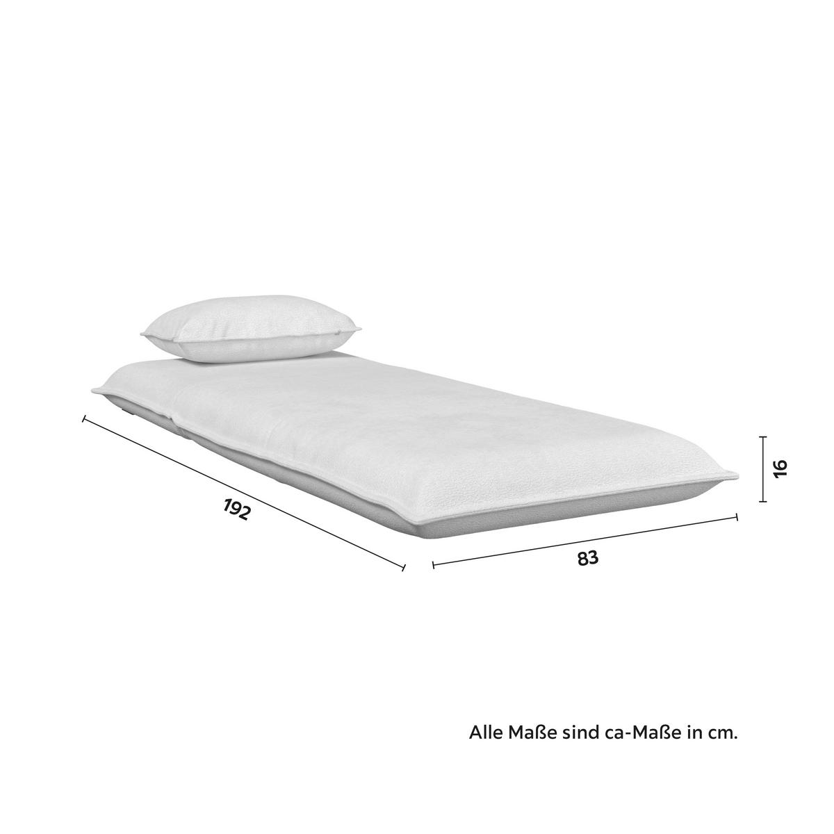 Rozkladacie kreslo MACY, biela, max. 120 kg - biela, Modern, kov/textil (83/70/84cm) - Bessagi Home