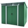 Gerätehaus Ohne Boden 238x203x278 - Weiß/Grün, Basics, Metall (238/203/278cm)