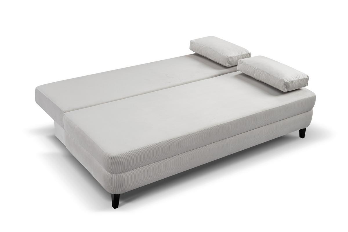 Schlafsofa Sorto Hellgrau B: 200cm - Hellgrau/Schwarz, Basics, Holz/Textil (200/91/100cm) - MID.YOU