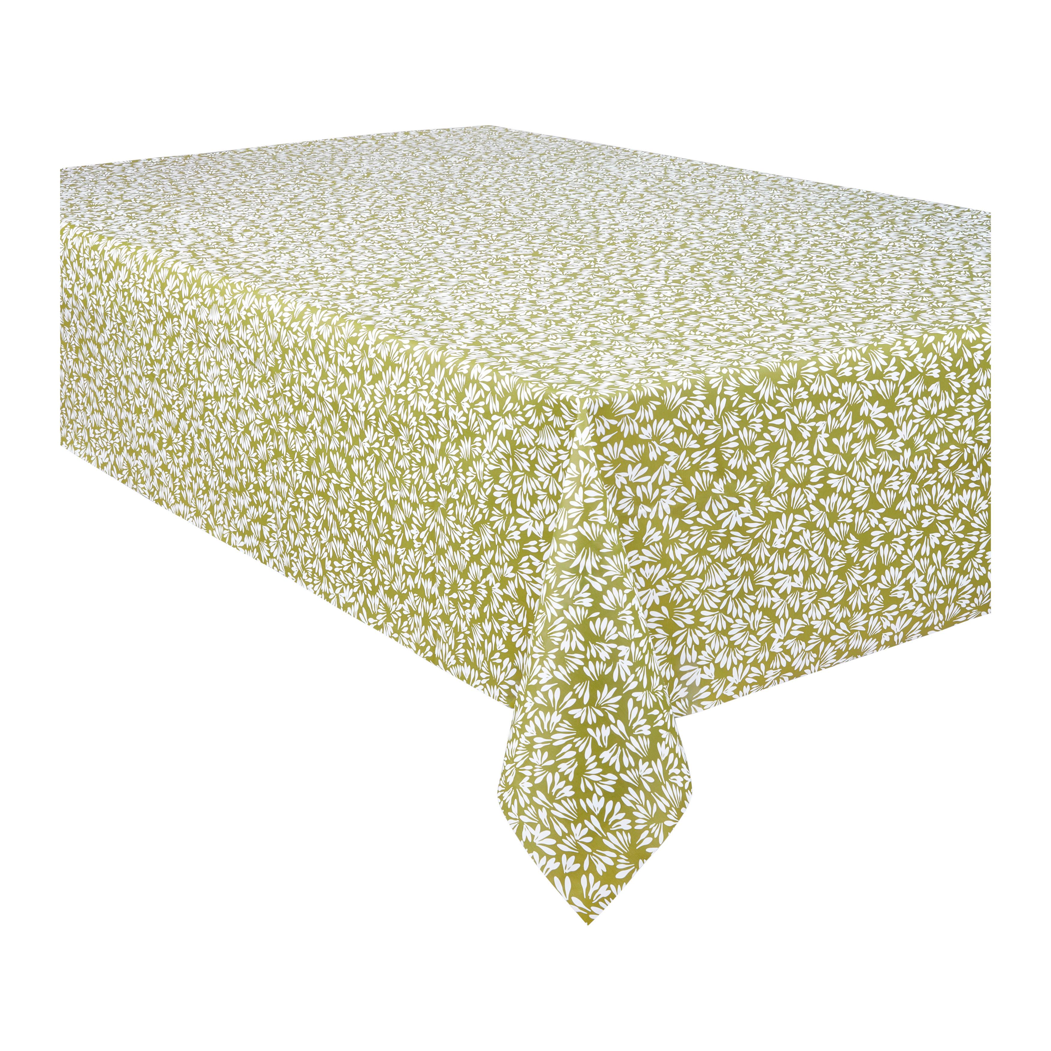 Ubrus Petra,140/240cm,zelená, bílá - bílá/zelená, Konvenční, textil (140/240cm) - Modern Living