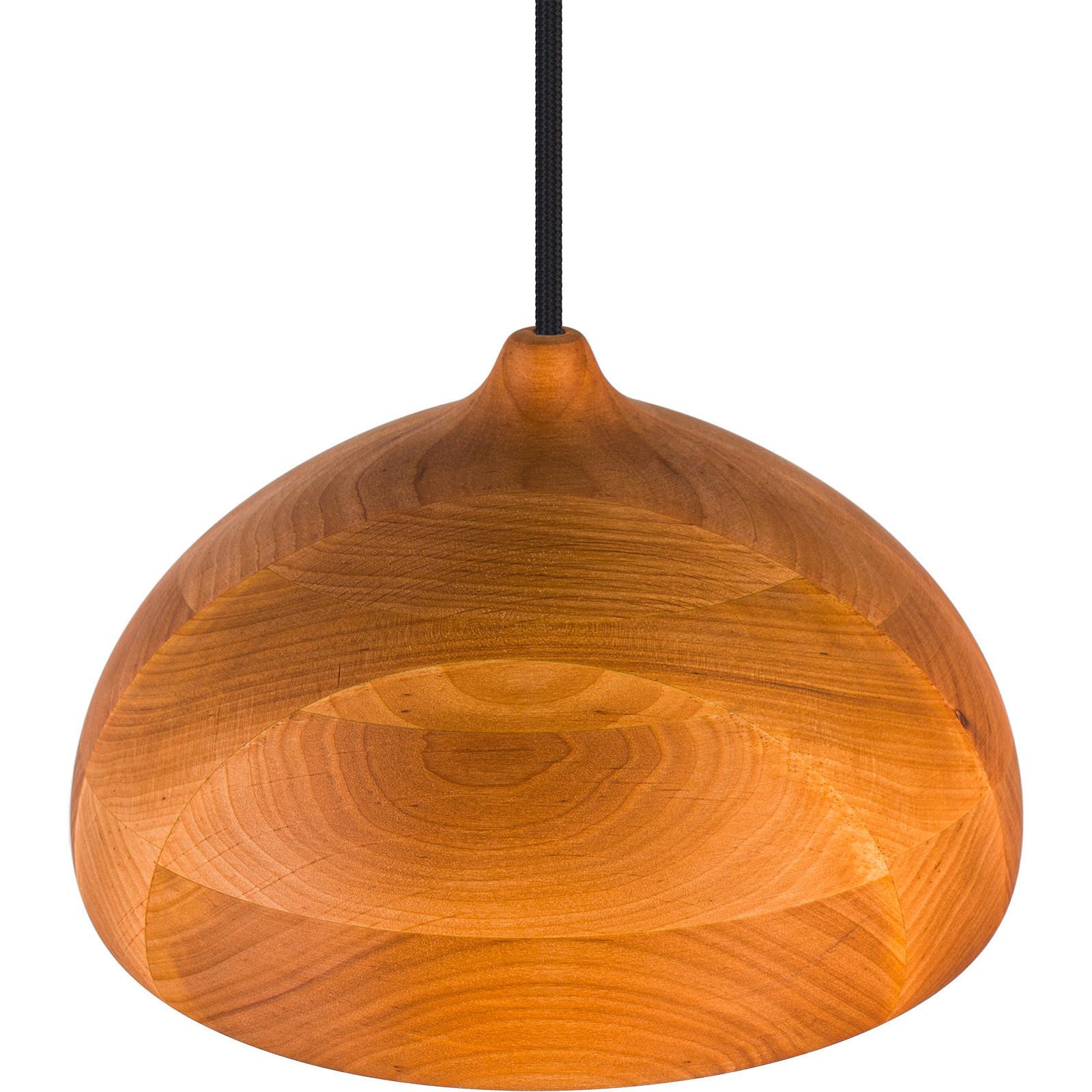 Hängeleuchte 8550233 Acorn II - Erlefarben/Schwarz, Natur, Holz (22,5/90-140cm)