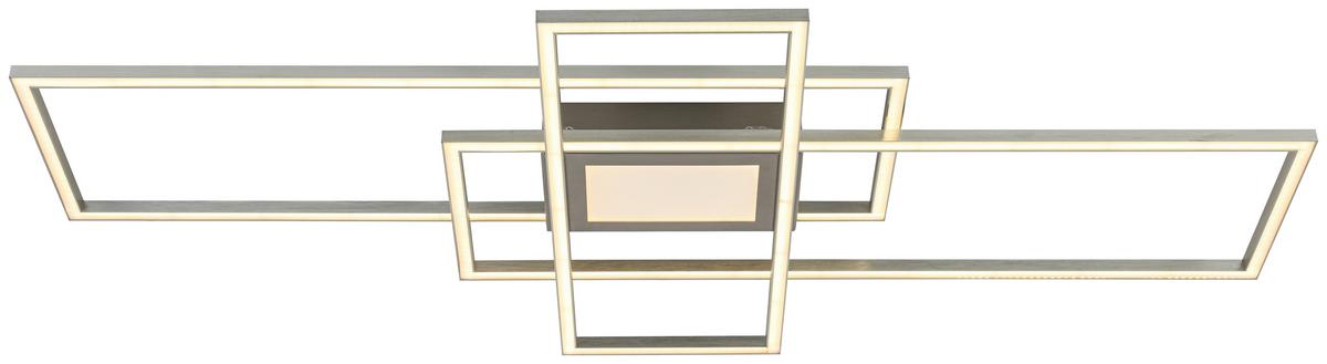 LED-Deckenleuchte Christina - Alufarben/Weiß, Basics, Kunststoff/Metall (45,8/100/6,4cm) - Luca Bessoni