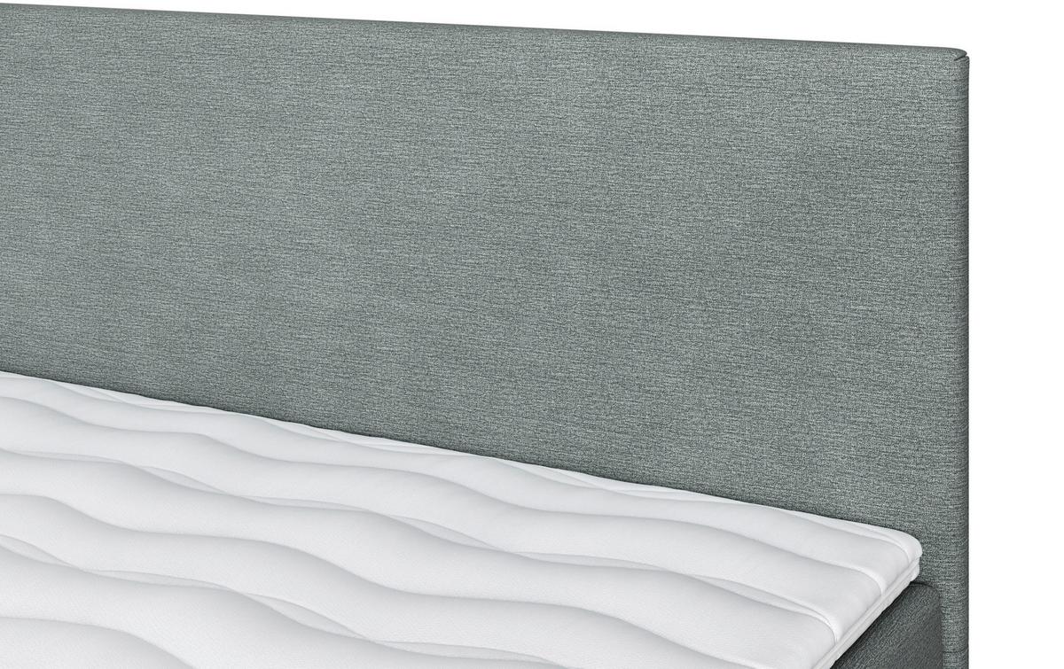 Boxbett mit Topper Andorra 180x200 cm Hellgrün - Schwarz/Hellgrün, MODERN, Holzwerkstoff/Textil (180/200cm) - MID.YOU