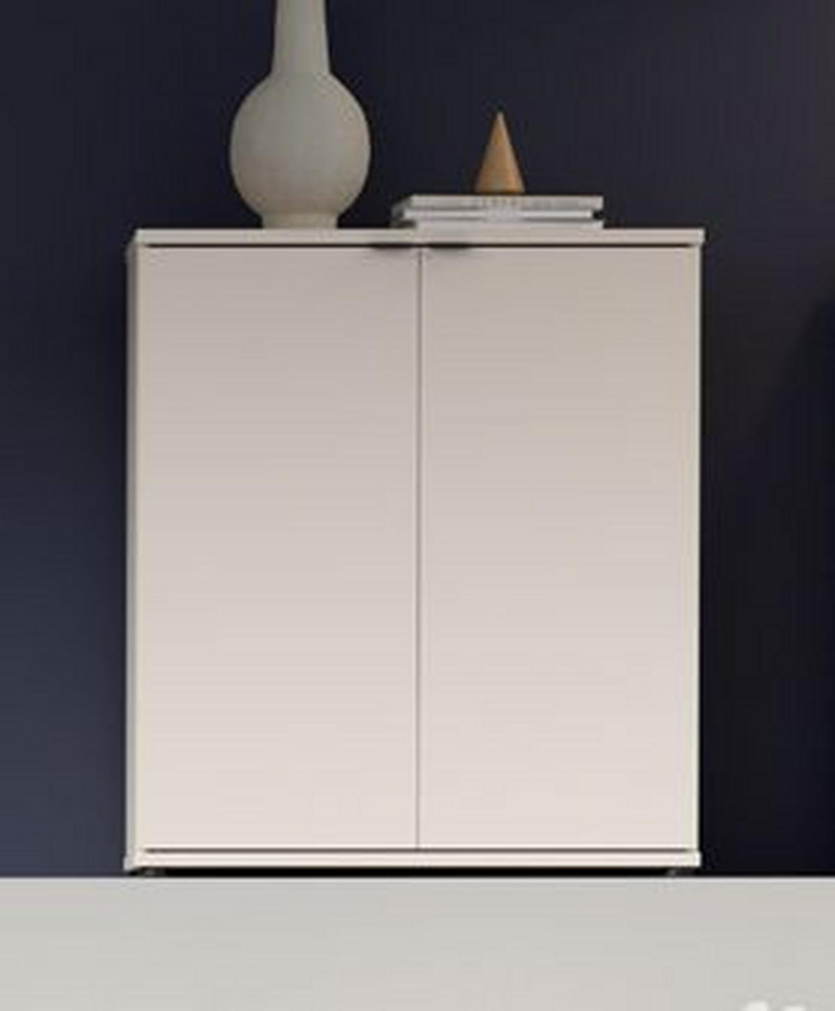 Komoda Ganymede, piesková, š: 80cm - čierna/piesková, Modern, kov/kompozitné drevo (80,1/82,3/34,1cm)