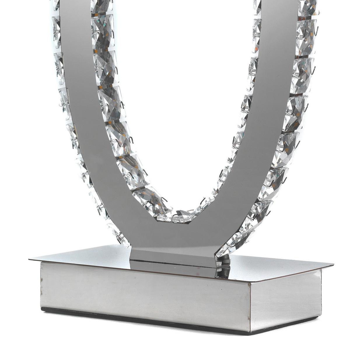 LED-Tischleuchte Chromfarben D: 30 cm 18w - Chromfarben, Design, Glas/Metall (30/40cm)