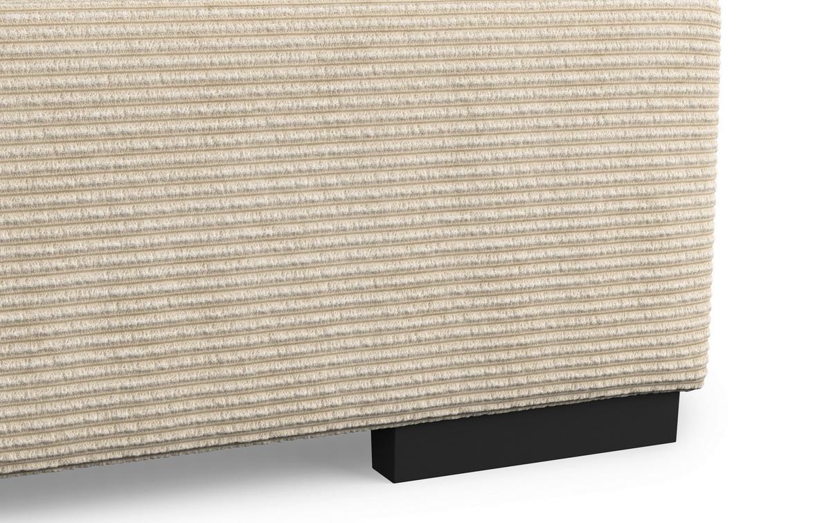 Boxspringbett mit Topper 180x200 cm Mammut, Creme - Creme/Schwarz, KONVENTIONELL, Holzwerkstoff/Textil (180/200cm) - MID.YOU