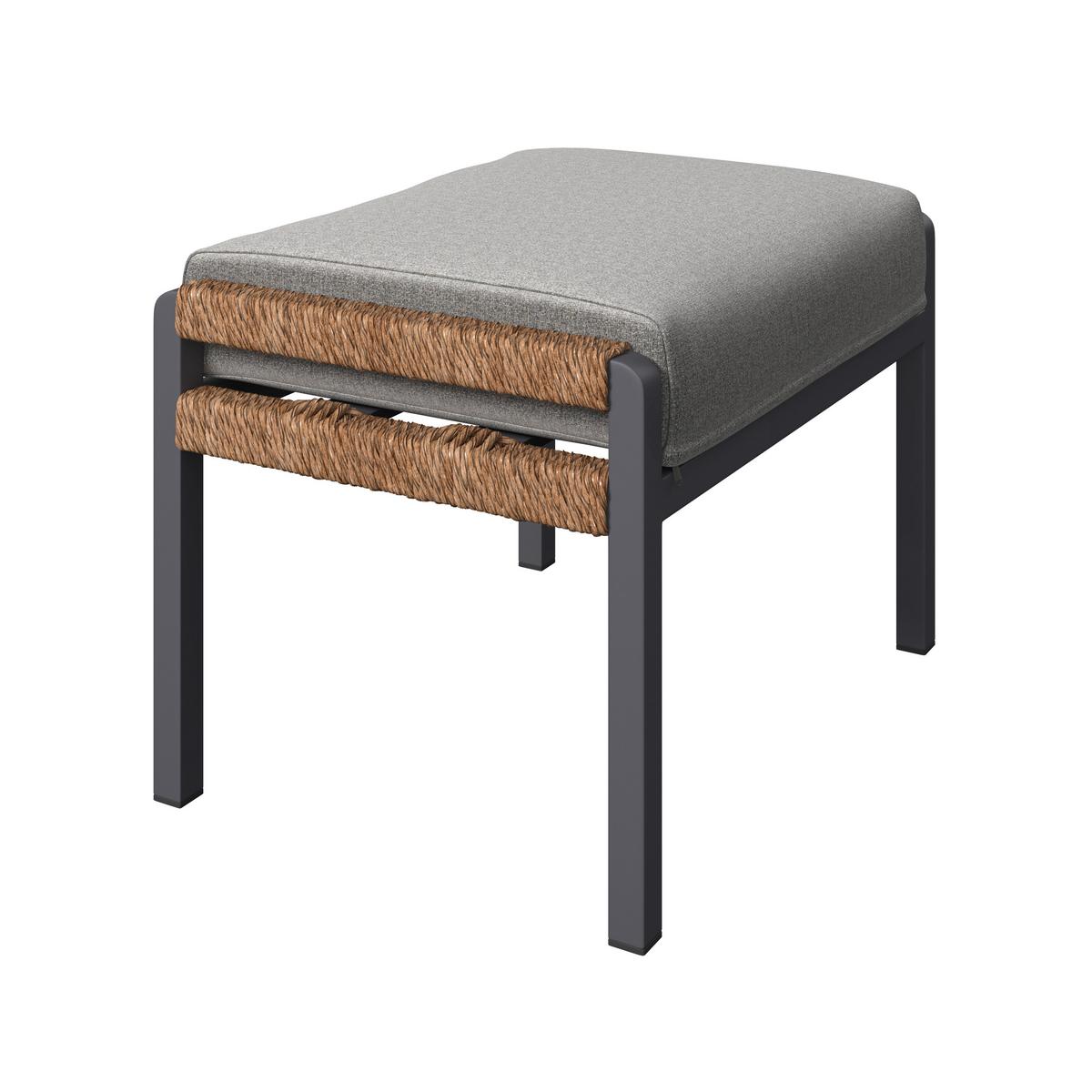 TERASOVÁ SEDACÍ SOUPRAVA CASA BLANCA - světle šedá/přírodní barvy, Moderní, kov/textil