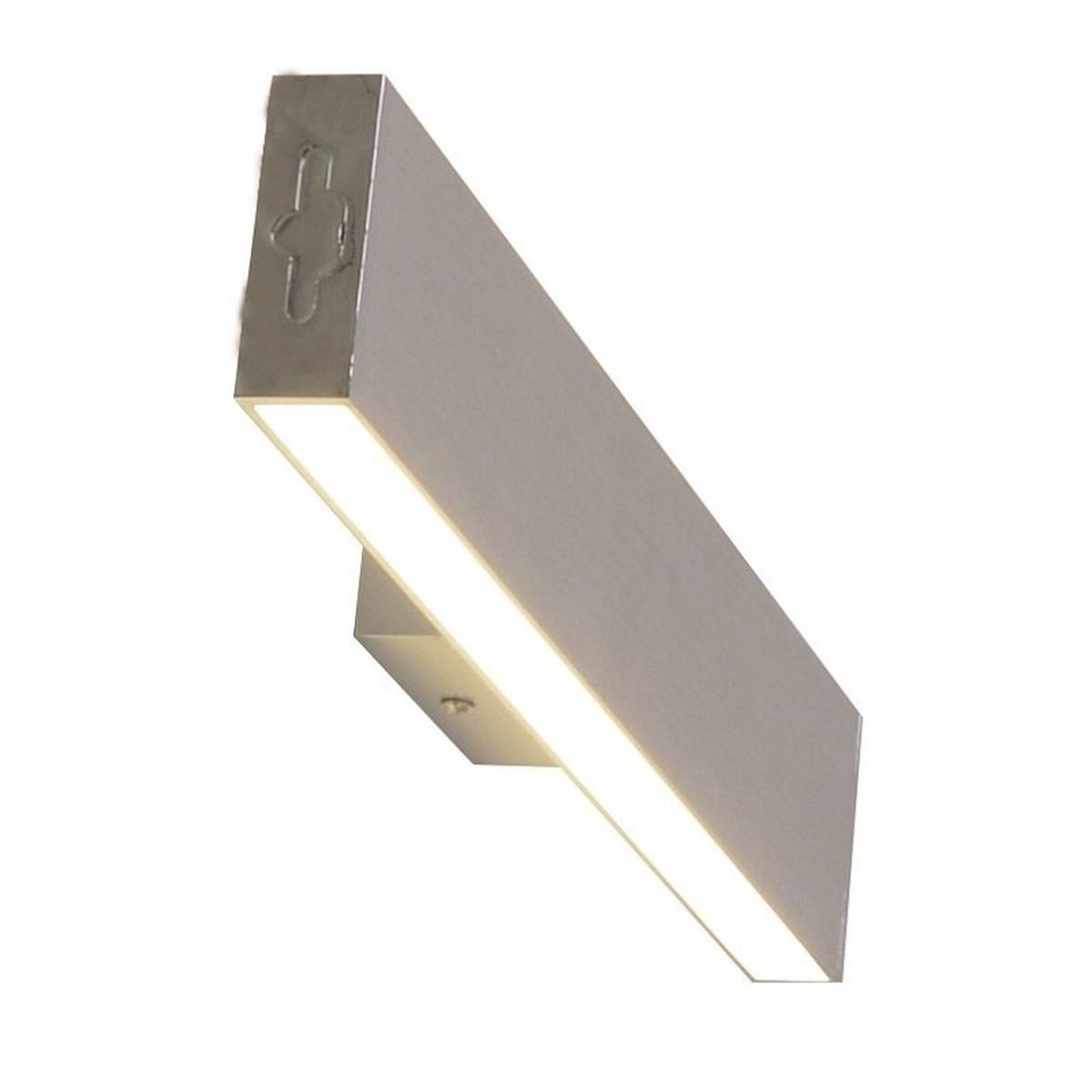 LED-Wandleuchte, Rechteckig, Warmweiß - Chromfarben/Alufarben, Design, Kunststoff/Metall (45/7/5cm) - Näve