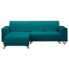 Ecksofa Bella Petrol S: 257x174 cm - Wengefarben/Petrol, Design, Textil (257/174cm) - Livetastic