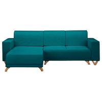 Ecksofa Bella Petrol S: 257x174 cm - Wengefarben/Petrol, Design, Textil (257/174cm) - Livetastic