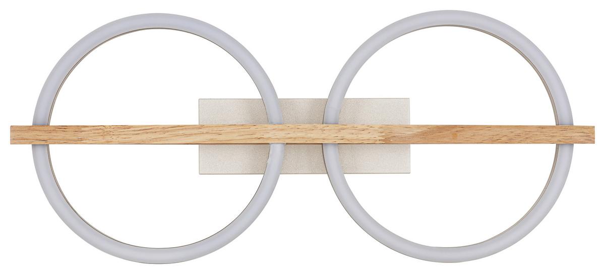 LED-DECKENLEUCHTE CAMILLO - Champagner/Naturfarben, Basics, Holzwerkstoff/Kunststoff (46/20/6cm) - Luca Bessoni