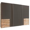 Schwebetürenschrank Mit Laden 300cm Level 36a, Graphit/eiche - Eichefarben/Graphitfarben, MODERN, Holzwerkstoff (300/216/65cm) - MID.YOU