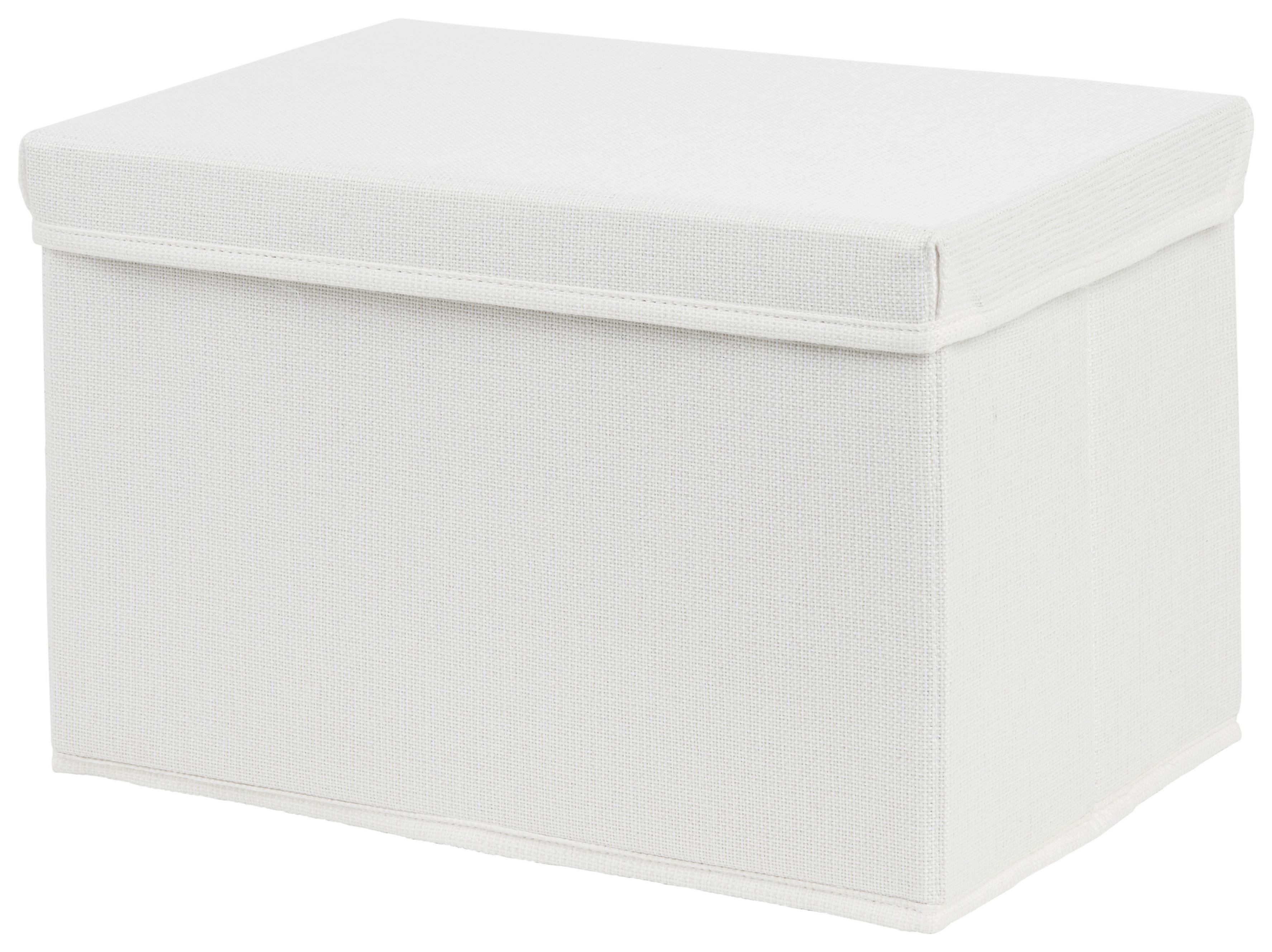 Skládací Krabice Cindy - Ca. 23l -Ext- - bílá, Moderní, karton/textil (38/26/24cm) - Premium Living
