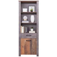 REGÁL ONTARIO - barvy dubu/černá, Trend, kompozitní dřevo/plast (71,4/200/41,5cm) - Ondega