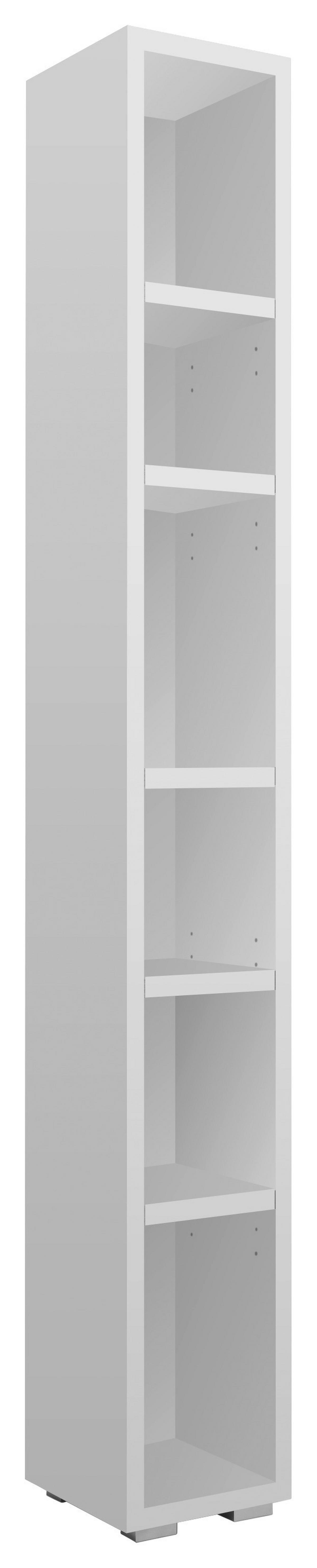 Regal Image 25 cm Weiß - Silberfarben/Weiß, KONVENTIONELL, Holzwerkstoff (25/191/27cm) - Livetastic