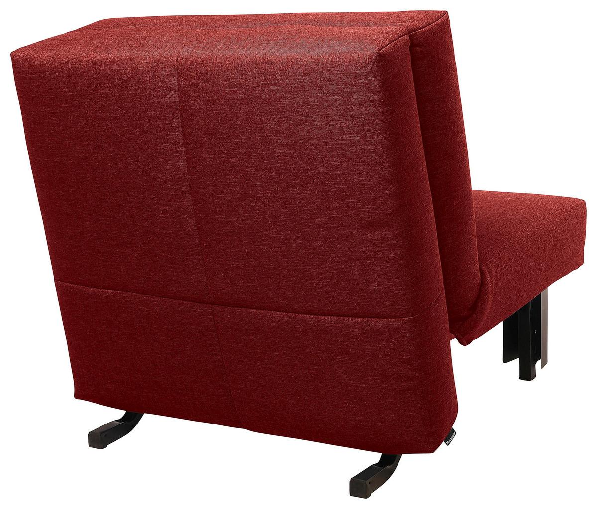 Schlafsessel Columbus Rot inkl. Zierkissen - Rot/Schwarz, Design, Textil (85/85/100cm) - Max Winzer
