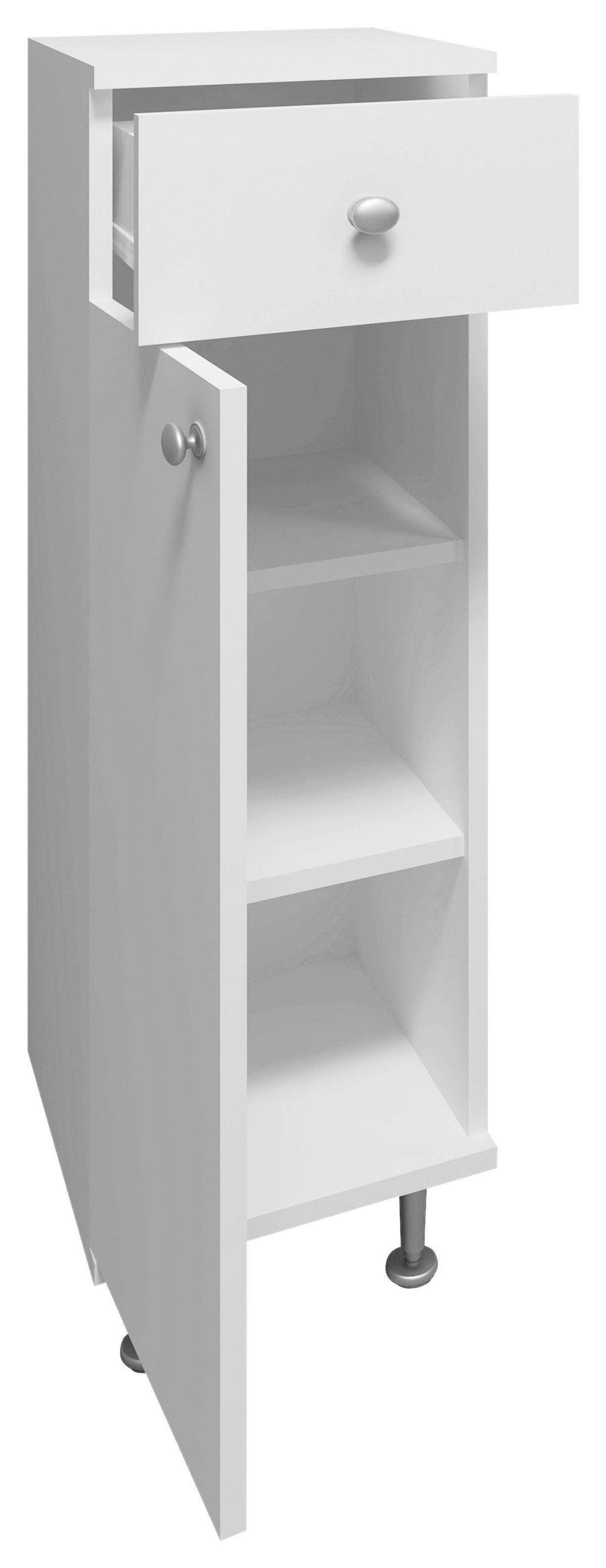 Unterschrank Nilosi - Silberfarben/Weiß, MODERN, Holzwerkstoff (30/95/30cm) - MID.YOU