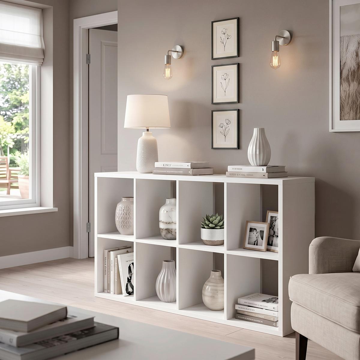 Regal Pisa B: 110 cm, Weiß - Weiß, Basics, Holzwerkstoff (110/56/33cm) - MID.YOU
