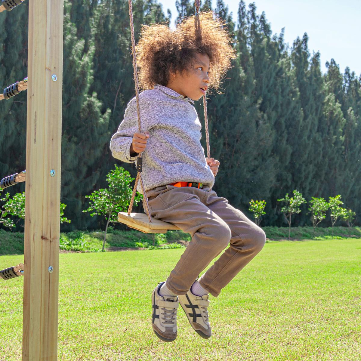 Klettergerüst Mit Rutsche Weiss - Blau/Braun, Basics, Holz/Kunststoff (522,5/196,2/205cm) - Ambia Garden
