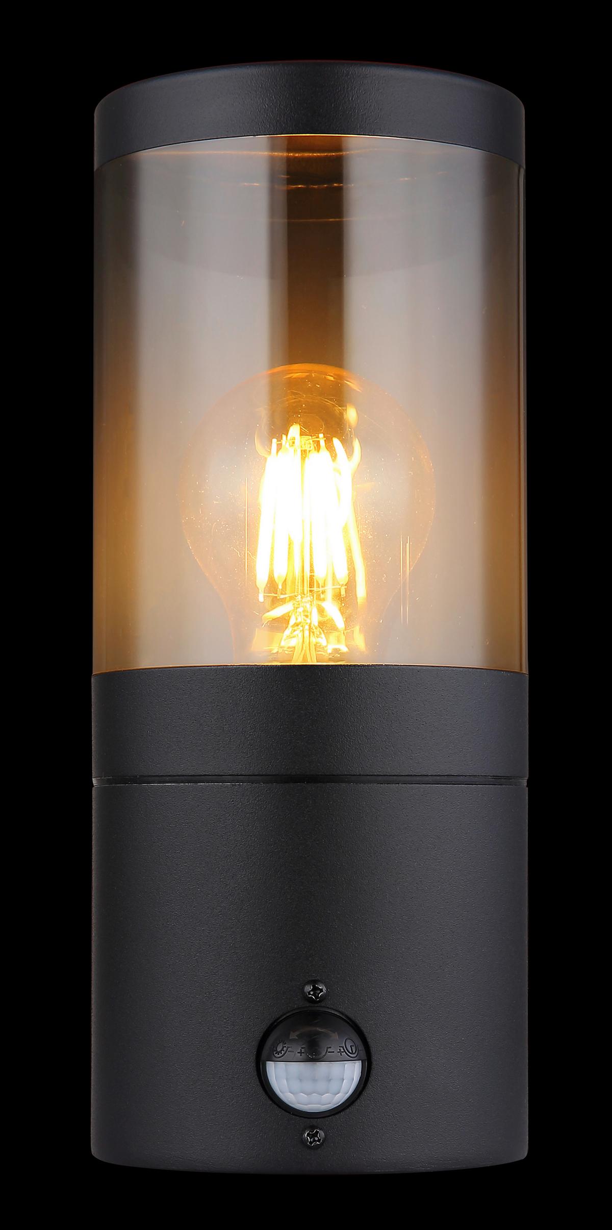 Außenleuchte 32014bss - Schwarz, Basics, Kunststoff/Metall (10,2/17/24,5cm) - Globo