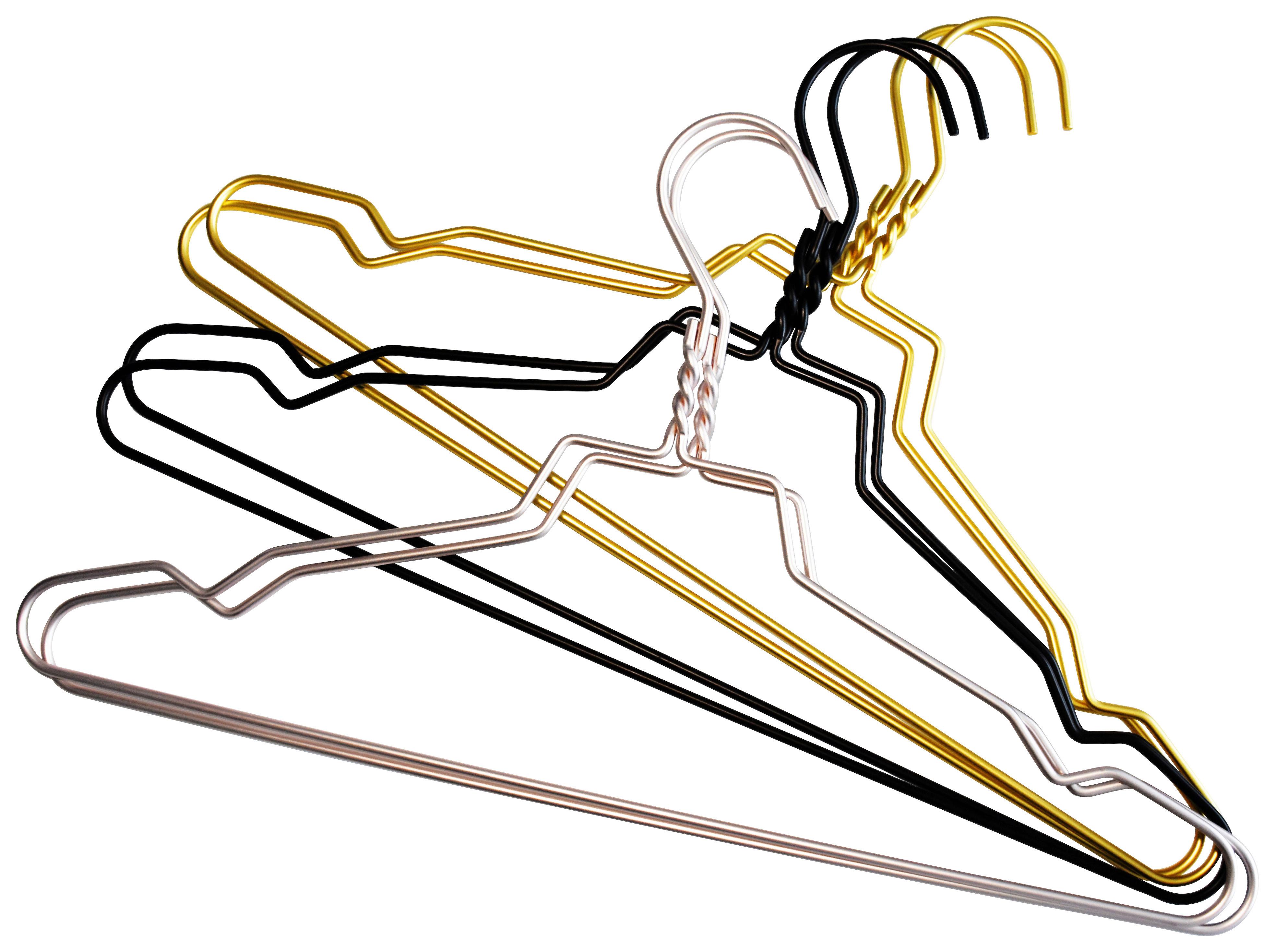 Sada Ramínek Na Šaty Wire, 3 Barvy, 6ks/bal. - růžová/černá, Moderní, kov (24/43cm) - Modern Living