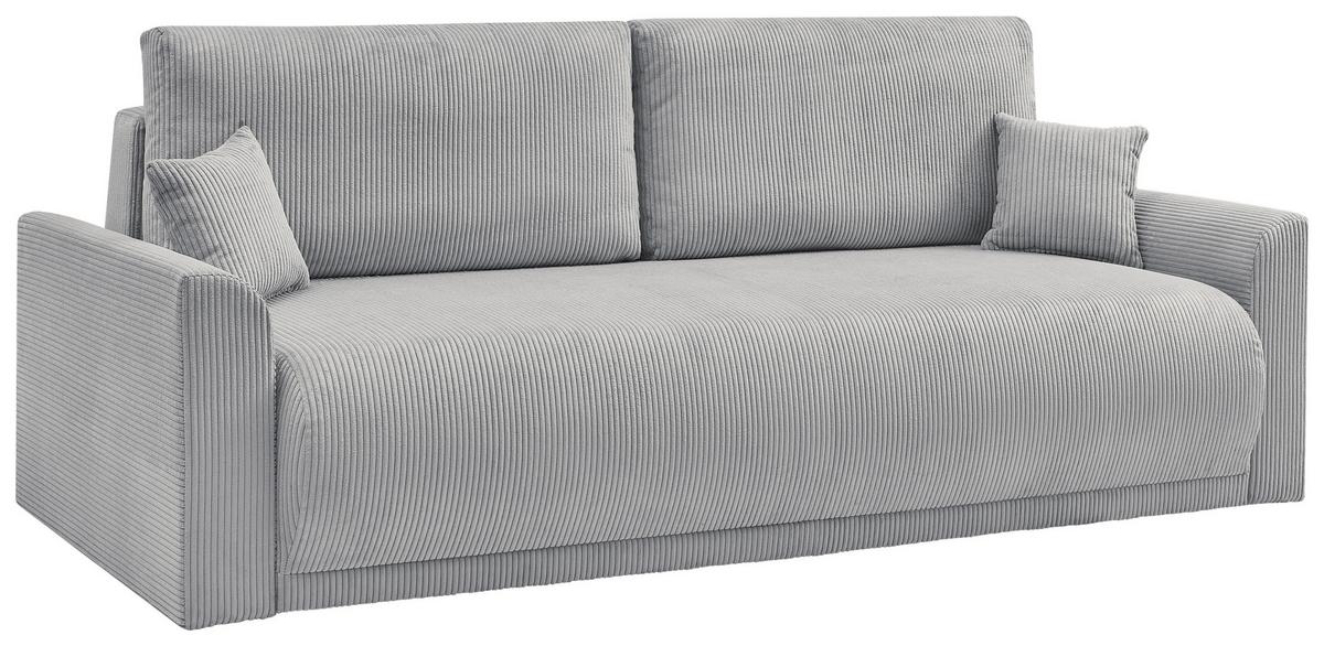 Rozkladacia pohovka KIM, sivý menčester - sivá, Modern, drevo (234/90/103cm)