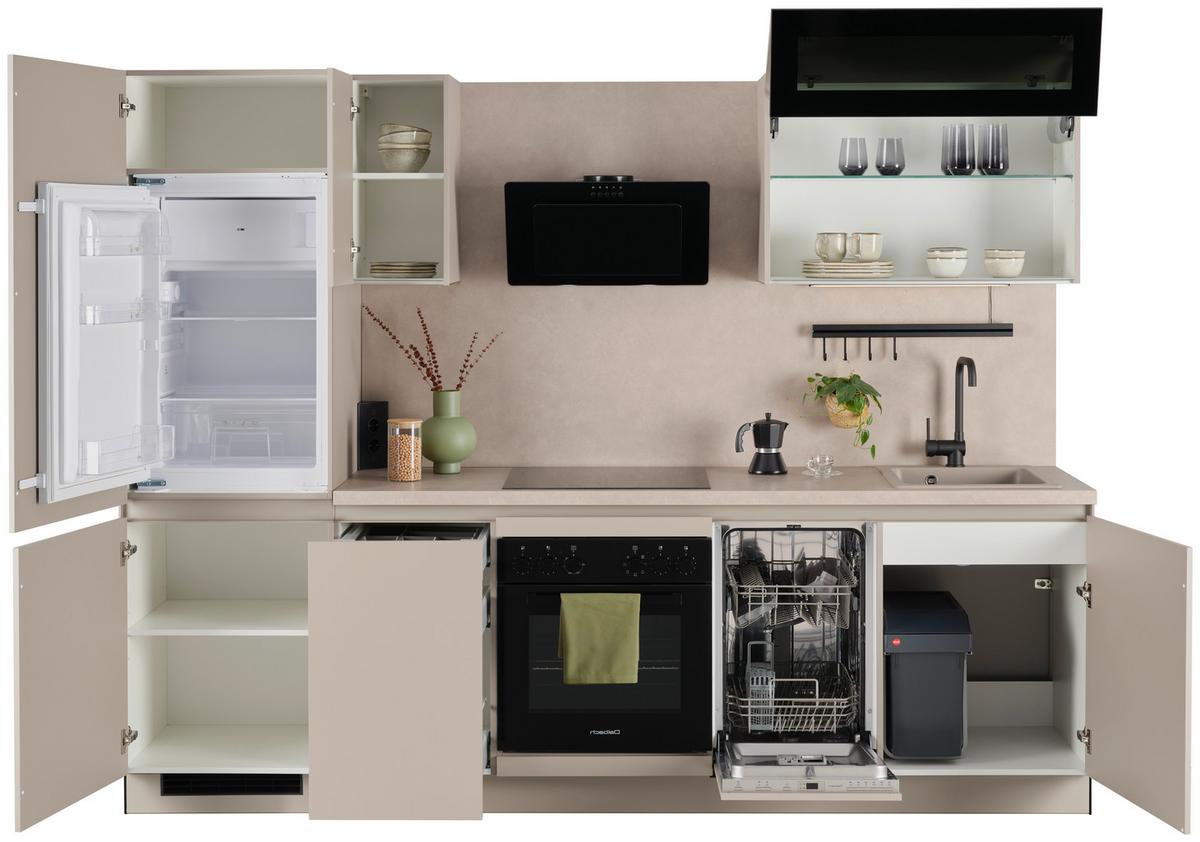 Küchenblock Win - Creme, MODERN, Holzwerkstoff (270cm) - Express-Kuechen