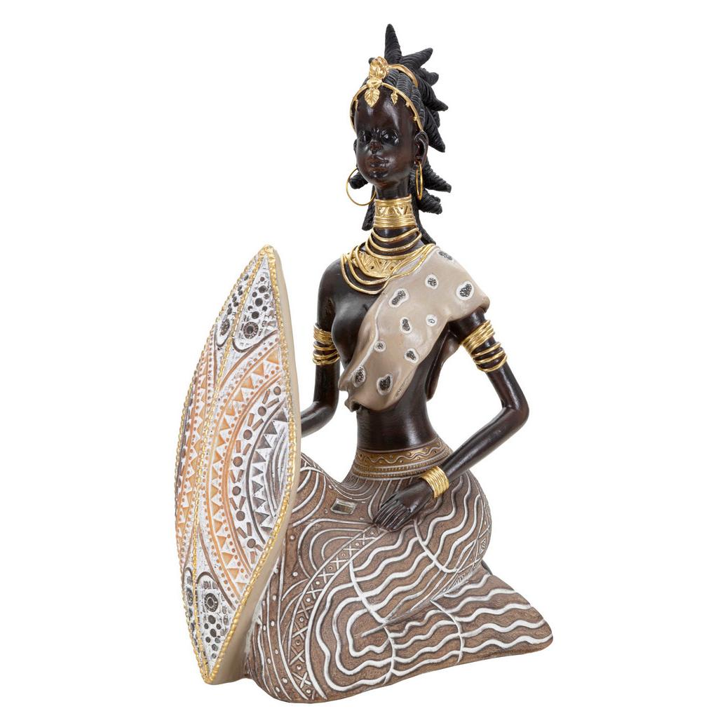 Skulptur Tribal Masai Seat Multicolor B: 13,5 cm