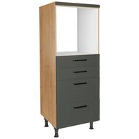 Geräteumbauschrank Easytouch - Eichefarben/Grün, MODERN, Holzwerkstoff (60/168/58cm) - Nobilia