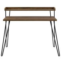 Schreibtisch Haven Walnussfarben B: 60 cm - Walnussfarben/Schwarz, Design, Papier/Holzwerkstoff (112/60/89cm) - MID.YOU